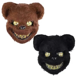 1 par skræmmende blodige bjørnemasker til Halloween-fest