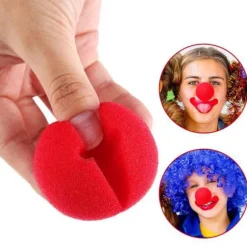 3 Poser med 30 stk. Røde Klovnenæser Svampebold Cirkus Cosplay Næser