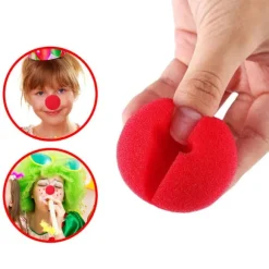 3 Poser med 30 stk. Røde Klovnenæser Svampebold Cirkus Cosplay Næser
