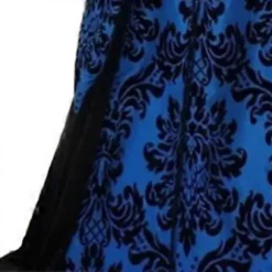 15% RABAT Dame Renaissance Middelalder Kostume Kjole Snøret Irsk Over Lang Kjole Cosplay Retro Kjole (3XL Blå)