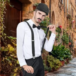 20% rabat på 1920'er herrekostume Peaky Blinders Gatsby Panama Hat Seler Butterfly black