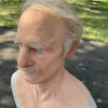 1 Realistiske latexmasker, stor næse gammel mand superblød rynket ansigt hovedbeklædning maskeradefest-qt