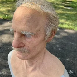 1 Realistiske latexmasker, stor næse gammel mand superblød rynket ansigt hovedbeklædning maskeradefest-qt