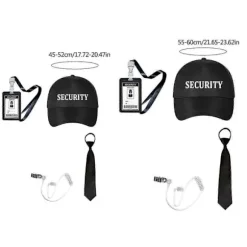 2025 Secret Agent Udklædningssæt inklusive sorte briller, ørestykke og slips Sikkerhedsvagt Cosplay Kostume til børn, voksne og barn Set 11 aldult