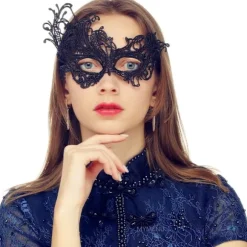 2025 Seneste Model Maskebal Maske til Kvinder Venetiansk Blonde Øjenmaske Til Fest Galla Kostume Mardi Gras