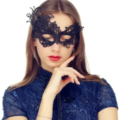 2025 Seneste Model Maskebal Maske til Kvinder Venetiansk Blonde Øjenmaske Til Fest Galla Kostume Mardi Gras
