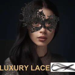 2025 Seneste Model Par Maskerade Maske til Kvinder Mænd Skinnende Venetiansk Maske Halloweenmaske til Fest Bal Kostume Blondemasker