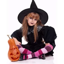 10 Sorte Heksehatte - Halloween Festhatte - Sorte Spidse Troldmandshatte - Cosplay Festhatte - Børnekostume Tilbehør - Sort - One Size