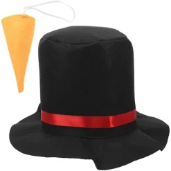 1 Sæt Cosplay Snemand Hat Snemand Cosplay Kasket Og Næse Genanvendelig Hat Julefest Gave