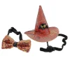 1 sæt festlig lille kæledyrs butterfly slips hat Halloween hundekrave Halloween kæledyrsartikler