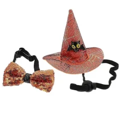 1 sæt festlig lille kæledyrs butterfly slips hat Halloween hundekrave Halloween kæledyrsartikler