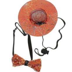 1 sæt festlig lille kæledyrs butterfly slips hat Halloween hundekrave Halloween kæledyrsartikler