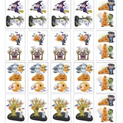 4 sæt Halloween tegneserie græskar vægklistermærker stue vindue soveværelse baggrund vægdekoration vandtætte klistermærker