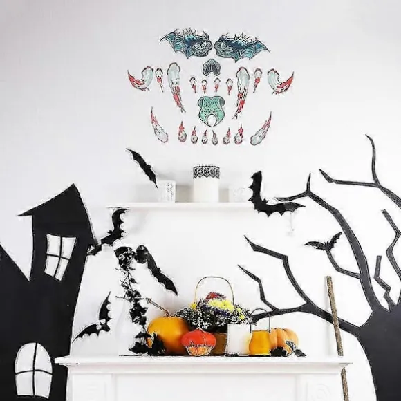1 sæt Halloween-klistermærke til Halloween-dekorationer - lingling}