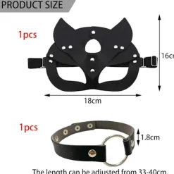 2 ST læder katte maske - sexet øjenmaske - cosplay kostume