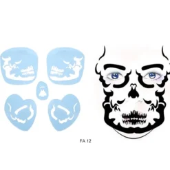 6 Stilarter/sæt Genanvendelig Ansigtsmalingsstencil Tatoveringsværktøj