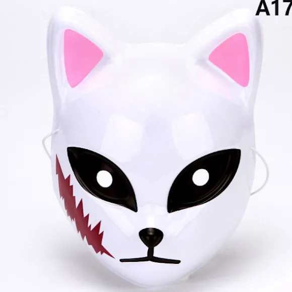 1 Stk Anime Rævemasker Half Face Cat Mask Maskerade Festival Del A17