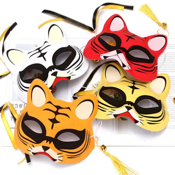 1 Stk Anime Rævemasker Half Face Cat Mask Maskerade Festival Del A17