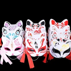 1 Stk Anime Rævemasker Half Face Cat Mask Maskerade Festival Del Color A10