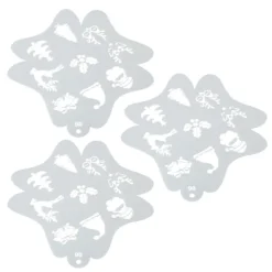3 stk. ansigts- og kropsmalingsstencils til børn, julekunst