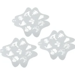 3 stk. ansigts- og kropsmalingsstencils til børn, julekunst