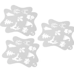 3 stk. ansigts- og kropsmalingsstencils til børn, julekunst