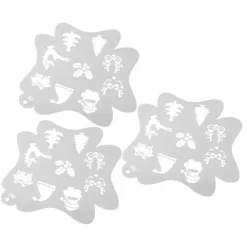 3 stk. ansigts- og kropsmalingsstencils til børn, julekunst