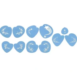 5 stk. Ansigtsmalingsskabeloner Kit PET Genanvendelig Malingsskabelon Skabeloner til Halloweenfest CosplayYMMR)[CO]