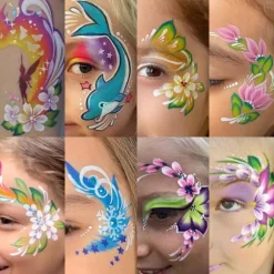 16 stk. ansigtsmalingsskabelonsæt DIY øjenbrynsskabeloner spraymaling 3