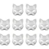 10 stk. Ansigtsmasker Blanke Masker Til Maling DIY Maskerade (kat)