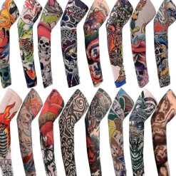 8 stk. Arm Blomster Arm Tattoo Mænd og Kvinder Sommer Solbeskyttelse Armsleeves tilfældig farve