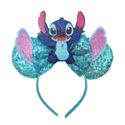 1 stk. (BabyStitch) Officiel kostume-hårbøjle med glittervinger og Stitch-ansigt - Rollespilstilbehør egnet til kvinder og mænd, fødselsdagsfest 1pc | Fyndiq