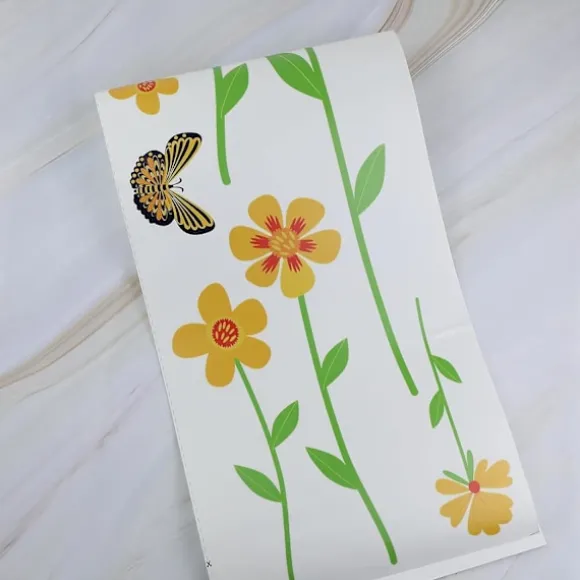 2 stk. Blomster Sommerfugl Stickers Dekorationer til Skraldespande Køleskabe
