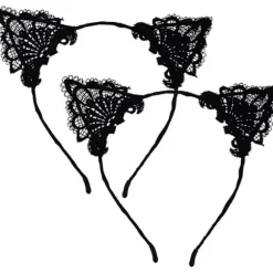 2 stk Blonde Katteører Hårbånd Sort Halloween Kostume Hårbånd Fest Hovedbøjle Fødselsdag Maskerade Hovedbeklædning Festival Cosplay Piger Håraccessories | Fyndiq