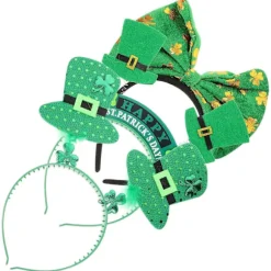 3 stk. Chic St. Patrick's Day Pandebånd Nyt Kostume Grønt Hårtilbehør (Tilfældig Stil)