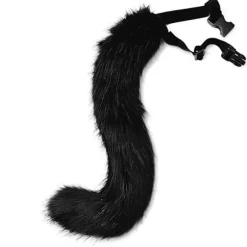 3 stk. Cosplay Kat Sød Ører Hårbøjle Pelsagtig Rævehale Klokke Hals Choker Sæt Legetøj -a—max Black