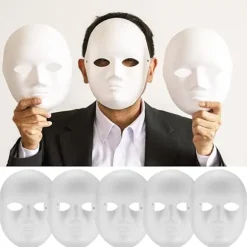 10 stk. DIY Hvide Papirmasker Maskerademasker Papirmasker Blanke Til Maling Malelige Papirmasker Til Karneval Cosplay Halloweenfest Kvinder Mænd Masker | Fyndiq