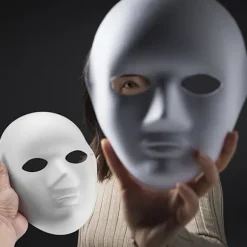 10 stk. DIY Hvide Papirmasker Maskerademasker Papirmasker Blanke Til Maling Malelige Papirmasker Til Karneval Cosplay Halloweenfest Kvinder Mænd Masker | Fyndiq