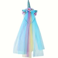 1 stk. Enhjørning Hårbøjle til - Magisk Prinsesse Tiara med & Farver, Blød Komfortabel Hårbøjle Egnet til Julefester, Bryllup (FMY) 1pcs Headband Rainbow Color | Fyndiq