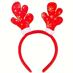 12 stk. festlige julehårbøjler - røde & plastik hårbøjler med julemand, snemand & rensdyrgevir, perfekte til julefrokostdekorationer, [DB] 12pcs