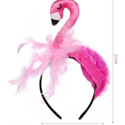 1 stk. flamingo-pandebånd, sjovt pandebånd, karnevalshovedbeklædning, festpandebånd til halloween, fester og cosplay