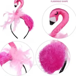1 stk. flamingo-pandebånd, sjovt pandebånd, karnevalshovedbeklædning, festpandebånd til halloween, fester og cosplay