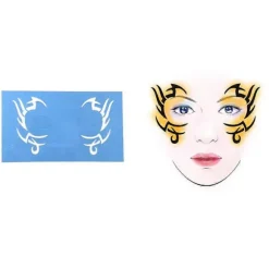 2-5 stk. Genanvendelige ansigtsmalingsstencils Kropsmalingsskabelon 4-lingling} 2 Pcs