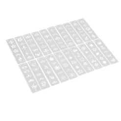 20 Stk. Genanvendelige DIY Ansigt- & Kropsmalings Stencils Sæt