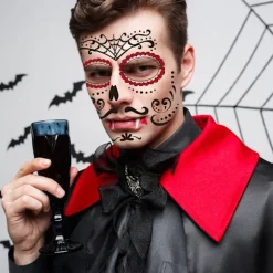 4 stk. Halloween Ansigtsklistermærker Halloween Party Sticker Prop Ansigt