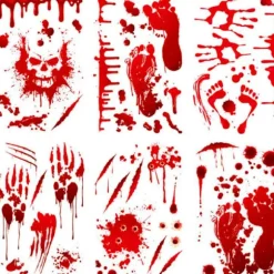 9 stk. Halloween Bilstickere Røde Blod Stickers 9PCS