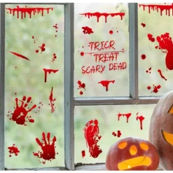 9 stk. Halloween Bilstickere Røde Blod Stickers 9PCS