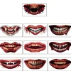 10 stk Halloween Clown Horror Mund Tattoo Stickers Ansigts Dekaler Falske Tattoo Stickers Midlertidige Tattoo Kit