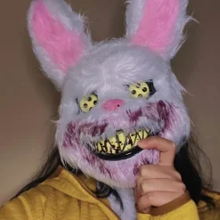 1 stk Halloween Evil Bloody Rabbit Mask Masquerade Hovedbeklædning Performance rekvisitter