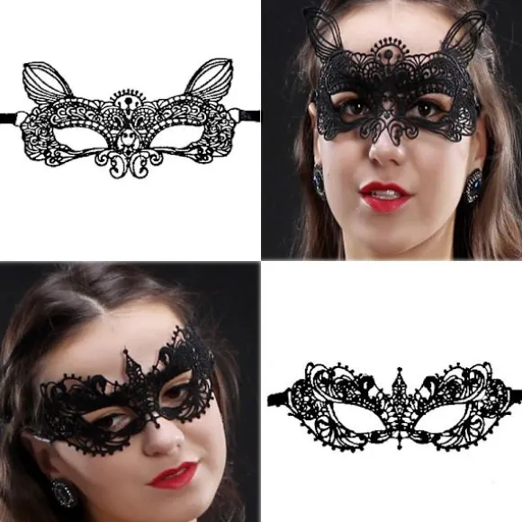 15 stk Halloween Fleksible Blondemasker Kvinder Sexede Øjenmasker til